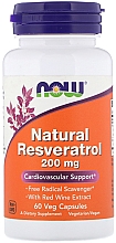 Συμπλήρωμα διατροφής κάψουλες Resveratrol 200 mg Now Foods Natural Resveratrol