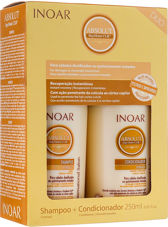 Set "Apsolutna hidratacija" nakon keratin-botoxa - Inoar Day Moist Duo (shmp/250ml + cond/250ml)