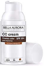 Bella Aurora CC Cream Extra Covering SPF50+ Depigmentirajuća CC krema za lice