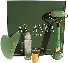 Set ARI ANWA Skincare The Glow Kit Jade (f/water/10ml + f/roller/1pc + f/massager/1pc)