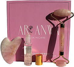 Set ARI ANWA Skincare The Glow Kit Rose (f/water/10ml + f/roller/1pc + f/massager/1pc)