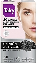 Arcszőrtelenítő biaszcsíkok aktív szénnel Taky Activated Carbon Facial Wax Strips