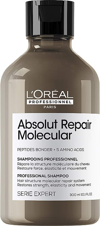 Professzionális sampon a sérült hajszerkezet molekuláris helyreállításához - L'Oreal Professionnel Serie Expert Absolut Repair Molecular Shampoo