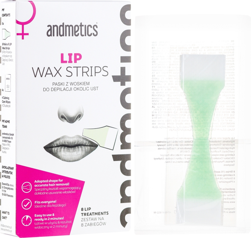 Ajakbalzsam - Andmetics Lip Wax Strips Women