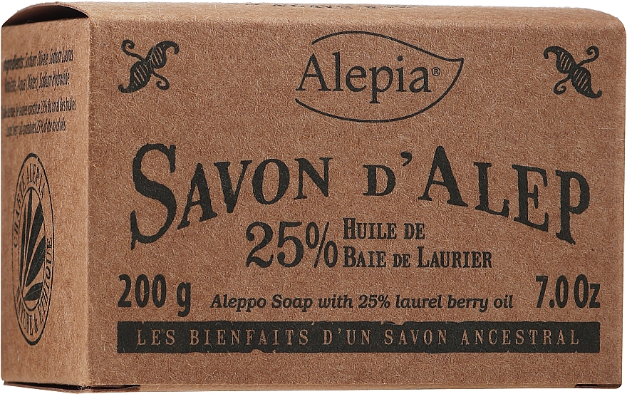 Szappan 25%-os babérolaj kivonattal - Alepia Soap 25% Laurel