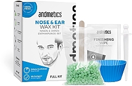 Orr- és fülszőrtelenítő készlet férfiaknak Andmetics Nose & Ear Wax Kit