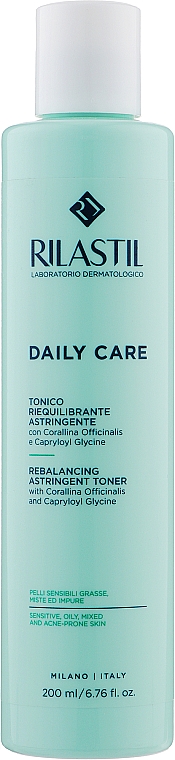 Facial Tonic for Oily Skin - Rilastil Daily Care Rebalancing Astringent Toner