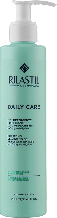 Face Cleansing Gel for Oiliness-Prone Skin - Rilastil Daily Care Purifying Cleansing Gel