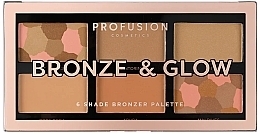 Profusion Cosmetics Bronze & Glow 6 Shade Bronzer Palette フェイスメイクアップパレット