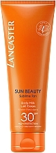 ウォータープルーフの日焼け止めボディミルク	 Lancaster Sun Beauty Sublime Tan Body Milk SPF30