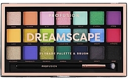 Profusion Cosmetics Dreamscape 21 Shade Eyeshadow Palette & Brush アイシャドウ パレット