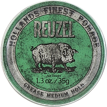 Помада для укладки волос Reuzel Green Grease Medium Hold Pomade