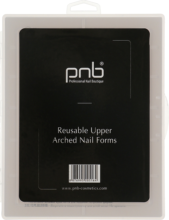 Многоразовые верхние арочные формы, типсы - PNB Reusable Upper Arched Nail Forms