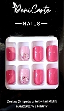 Типсы квадрат, 24 шт Deni Carte Nails 7141