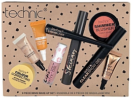 Technic Cosmetics Mini Makeup Set Набор, 9 продуктов