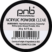 Puder akrylowy przezroczysty PNB Acrylic Powder Clear