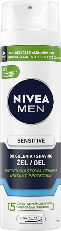 Гель для бритья успокаивающий для чувствительной кожи - NIVEA MEN Active Comfort System Shaving Gel