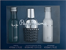 Pepe Jeans For Him Rinkinys (edt/30ml + ash/b/50ml + sh/gel/50ml)	