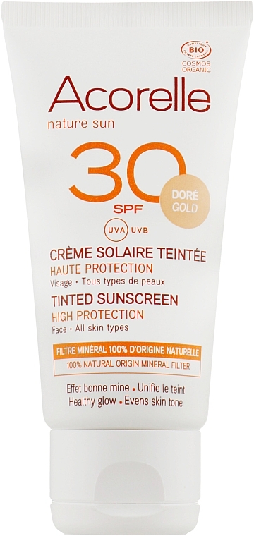 Apsauginis veido kremas nuo saulės su tonavimo efektu - Acorelle Nature Sun Cream SPF30