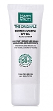 Apsauginis veido kremas-fluidas nuo saulės Martiderm The Originals Proteos Screen SPF 50+ Fluid Cream