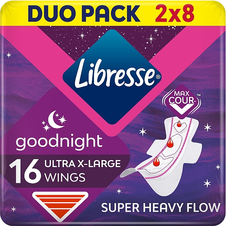 Прокладки гигиенические, 16 шт - Libresse Ultra Goodnight Extra Large