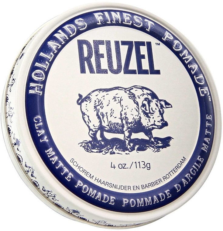 Plaukų molis, stiprios fiksacijos - Reuzel Clay Matte Pomade Strong Hold