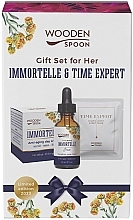 Rinkinys Wooden Spoon Immortelle & Time Expert Gift Set For Her (f/elixir/30ml + f/cr/50ml + f/mask/15g)	