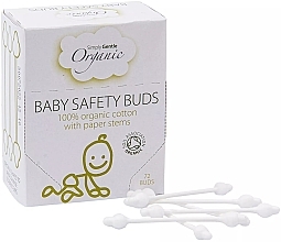 Детские ватные палочки с ограничителем Simply Gentle Baby Organic Baby Safety Buds