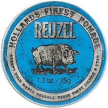 Plaukų pomada Reuzel Blue Strong Hold Water Soluble High Sheen Pomade