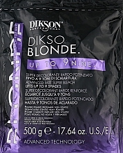 Patobulinti plaukų šviesinimo milteliai Dikson Dikso Blonde Bleaching Powder Up To 9 (zip-pakuotė)	