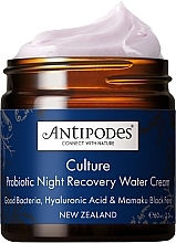 Ночной увлажняющий крем для лица с пробиотиком Antipodes Culture Probiotic Night Recovery Water Cream