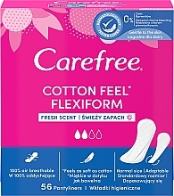 Гигиенические ежедневные гибкие прокладки, 56шт Carefree Cotton FlexiForm