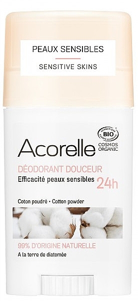 Pieštukinis dezodorantas - Acorelle Deodorant Stick Gel Cotton Powder