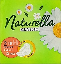 Гигиенические прокладки с крылышками, 10 шт. Naturella Classic Camomile Normal, Derma-Cream