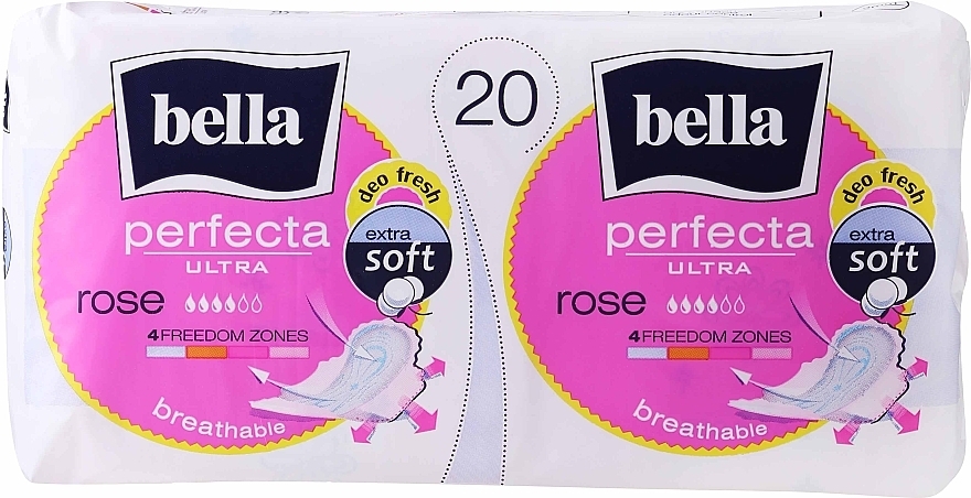 Прокладки Perfecta Rose Deo Fresh Soft Ultra, 10+10шт - Bella