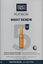 Naktinės veido ampulės nuo fotosenėjimo MartiDerm Platinum Night Renew Ampollas