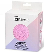 Полотенце для волос, розовое IDC Institute Fast Drying Hair Turban