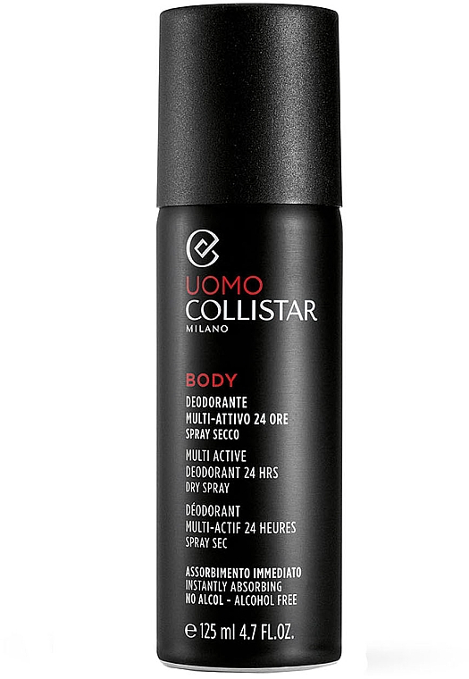 Sofort einziehndes trockenes Deospray alkoholfrei - Collistar Linea Uomo Multi-Active Deodorant 24 Hours 