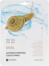 Mitrinoša auduma maska ar gliemežu mucīna ekstraktu Jkosmec Snail Ultimate Hydrating Essence Mask