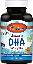 Жевательная ДГК для детей, с насыщенным вкусом апельсина Carlson Labs Kid's Chewable DHA