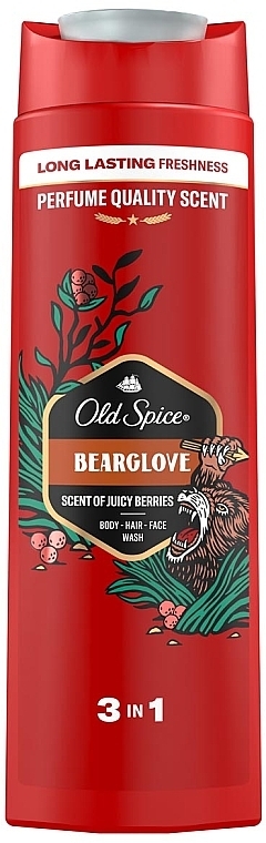 Šampūns-dušas želeja 2 vienā - Old Spice Bearglove Shower Gel + Shampoo