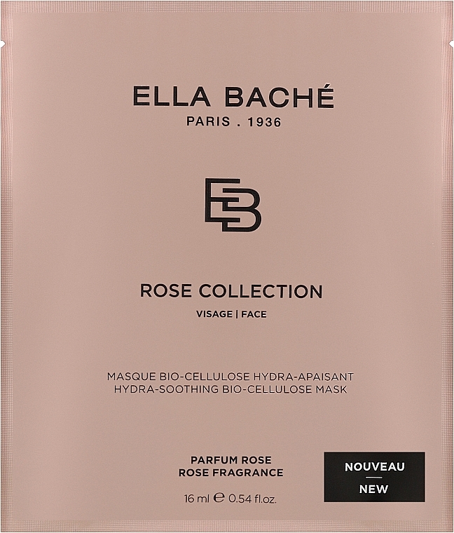 Био-целлюлозная розовая маска - Ella Bache Roses' Your Day Bio-Cellulose Hydrating Mask