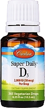 Витамин D3 жидкий, 2000мг Carlson Labs Super Daily D3