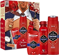 Komplekts Old Spice The Legend Captain (sh/gel/250ml + deo/50ml + spray/150ml + domino)