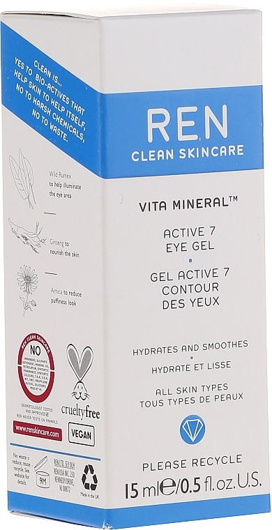 Želeja acu kontūrai “Aktīvs 7” - REN Vita Mineral Active 7 Eye Gel