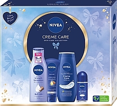 Komplekts NIVEA Creme Care (h/cr/100ml + sh/gel/250ml + deo/50ml + b/milk/250ml)