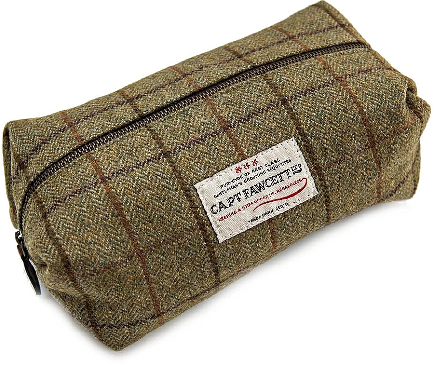 Kosmētikas somiņa no tvīda, CF.318 - Captain Fawcett Tweed Wash Bag 