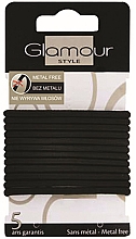 Elastice de păr, 414687, negre Glamour