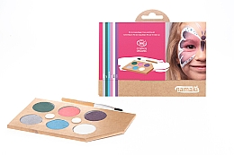 Set pentru machiaj tematic pentru copii Namaki Enchanted Worlds 6-Color Face Painting Kit (f/paint/15g + brush/1pc + acc/5pcs)