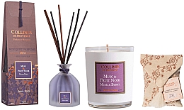 Набор Collines De Provence Musk And Berry (candle/75g + aroma/diffuser/100ml + sachet/1st)